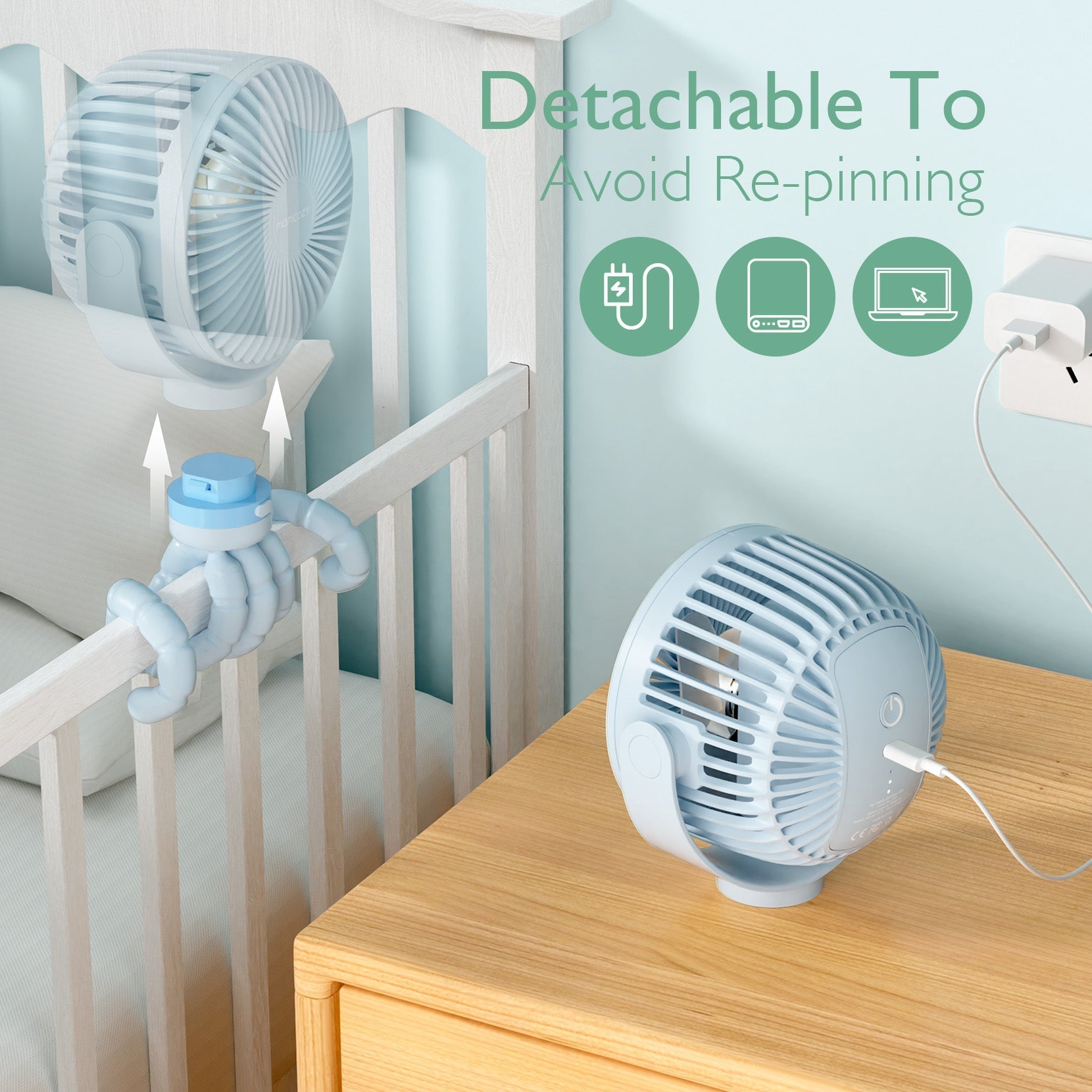 USB Oplaadbare Handventilator voor Reizen