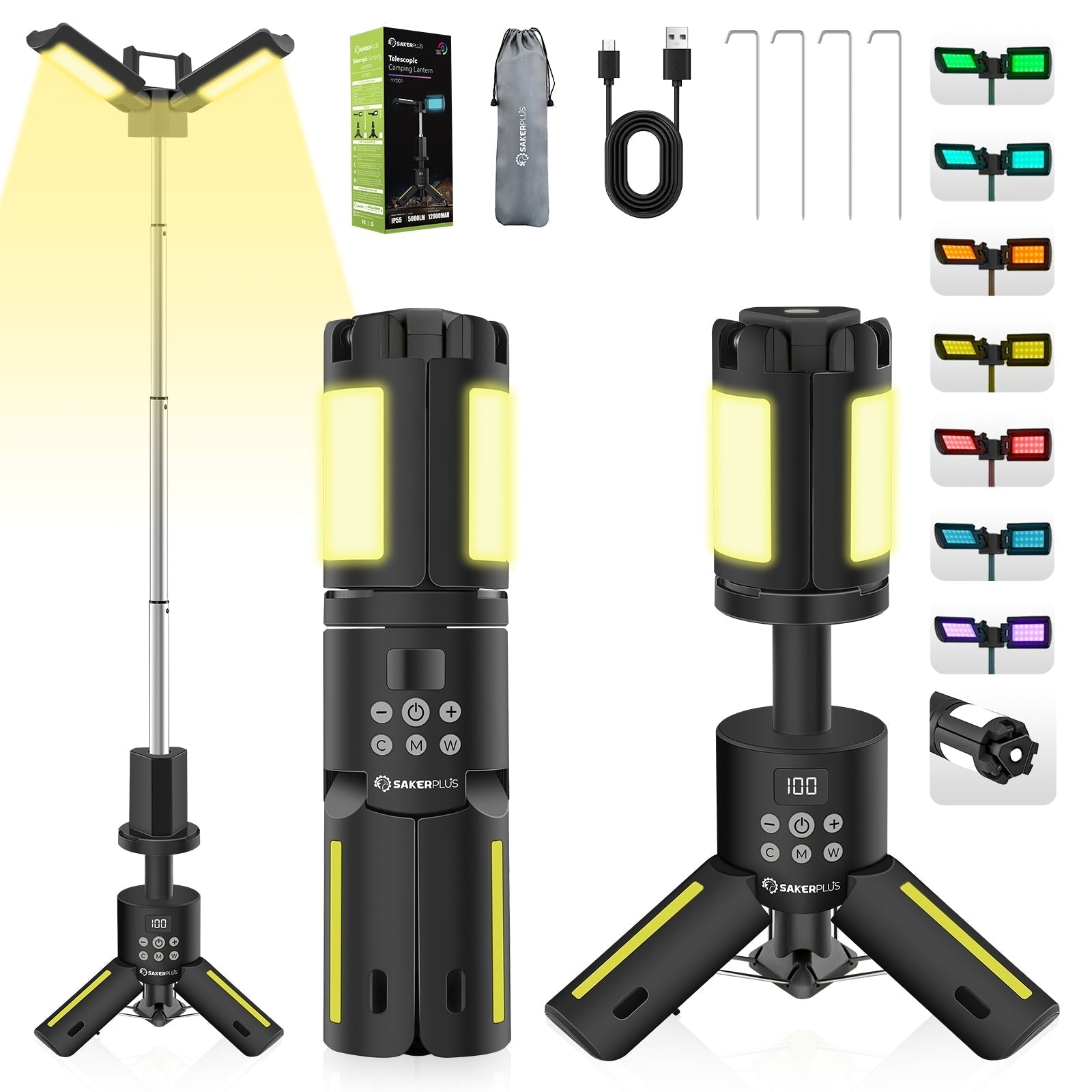 Brehn | SakerPlus Telescoop Campinglampen met Standaard