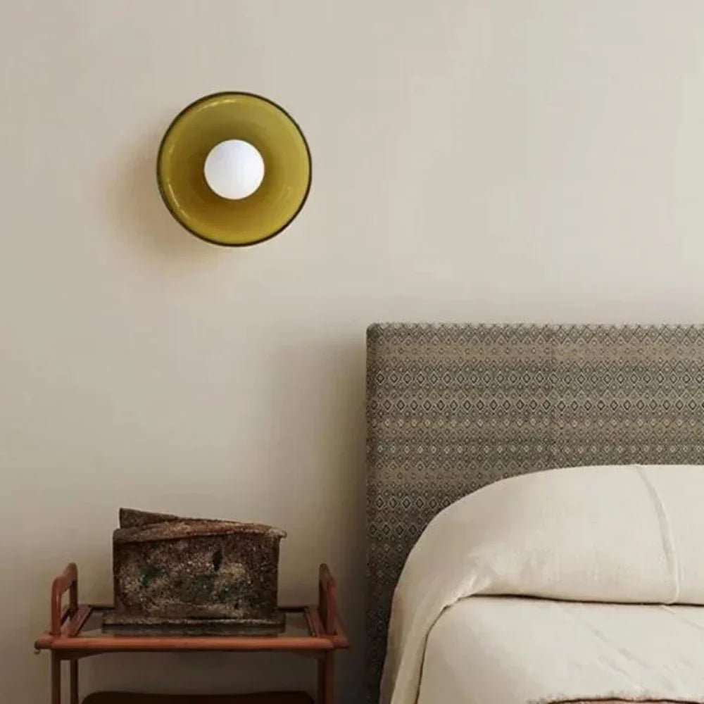 Nordic Glass Olive Disc Wand- & Plafondlamp LED 1-lamp