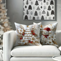 Kerst Charm Velours Kussenhoezen | Set van 4