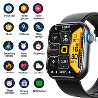 Skanto | Bloedglucose Bloeddruk Bloedzuurstof Slaapmonitor Waterdichte Smartwatch
