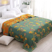 Jacquard Bloem Ginkgo Bladeren Omkeerbare Dekbedcover
