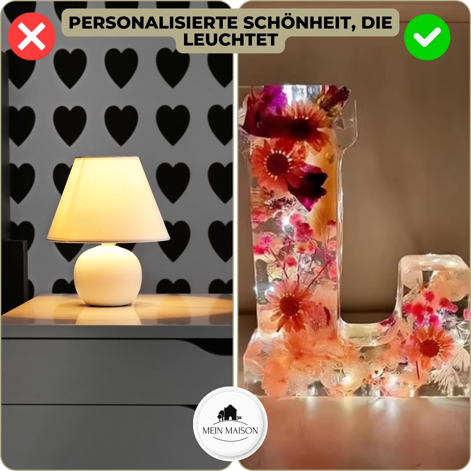 50% KORTING | FloraLetter - Bloemenlampletters van Hars