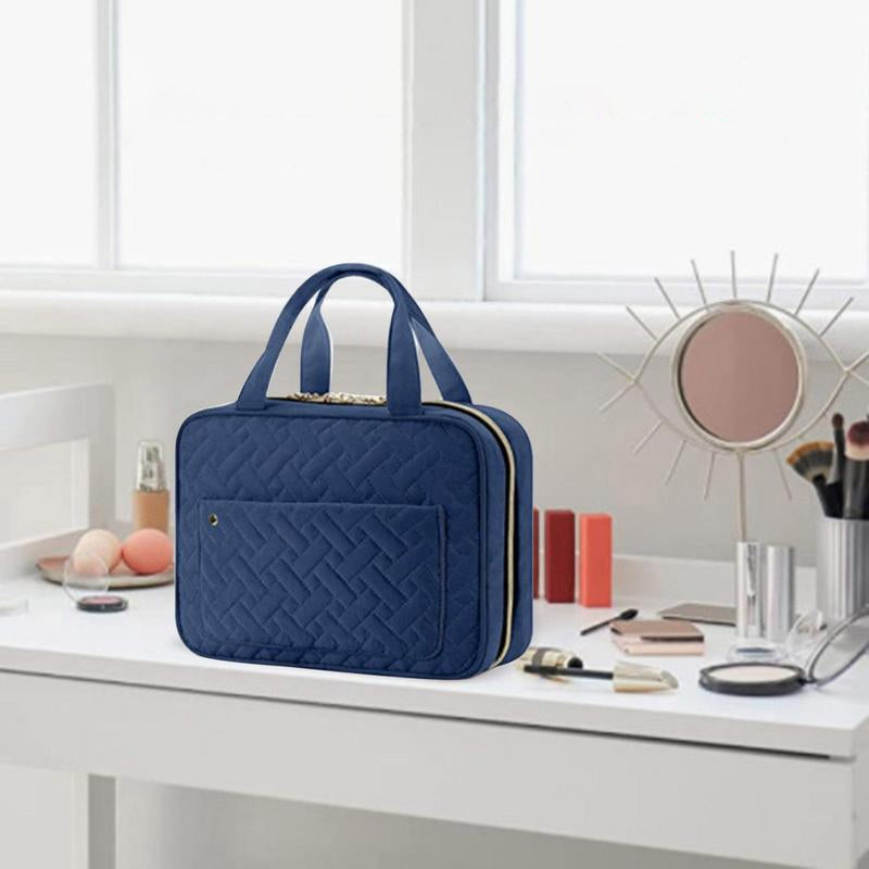 Travelique Reiskosmetik Organizer | Compact & Waterafstotend | Met 4 vakken & 360° haak | Voor dames & heren