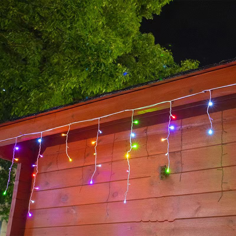 Quntis 50 m LED-ijsdruppellichtslinger | IP44 weerbestendig | 36 V laagspanning | meer dan 500 LED’s | ijsdruppel-watervaleffect | warm wit