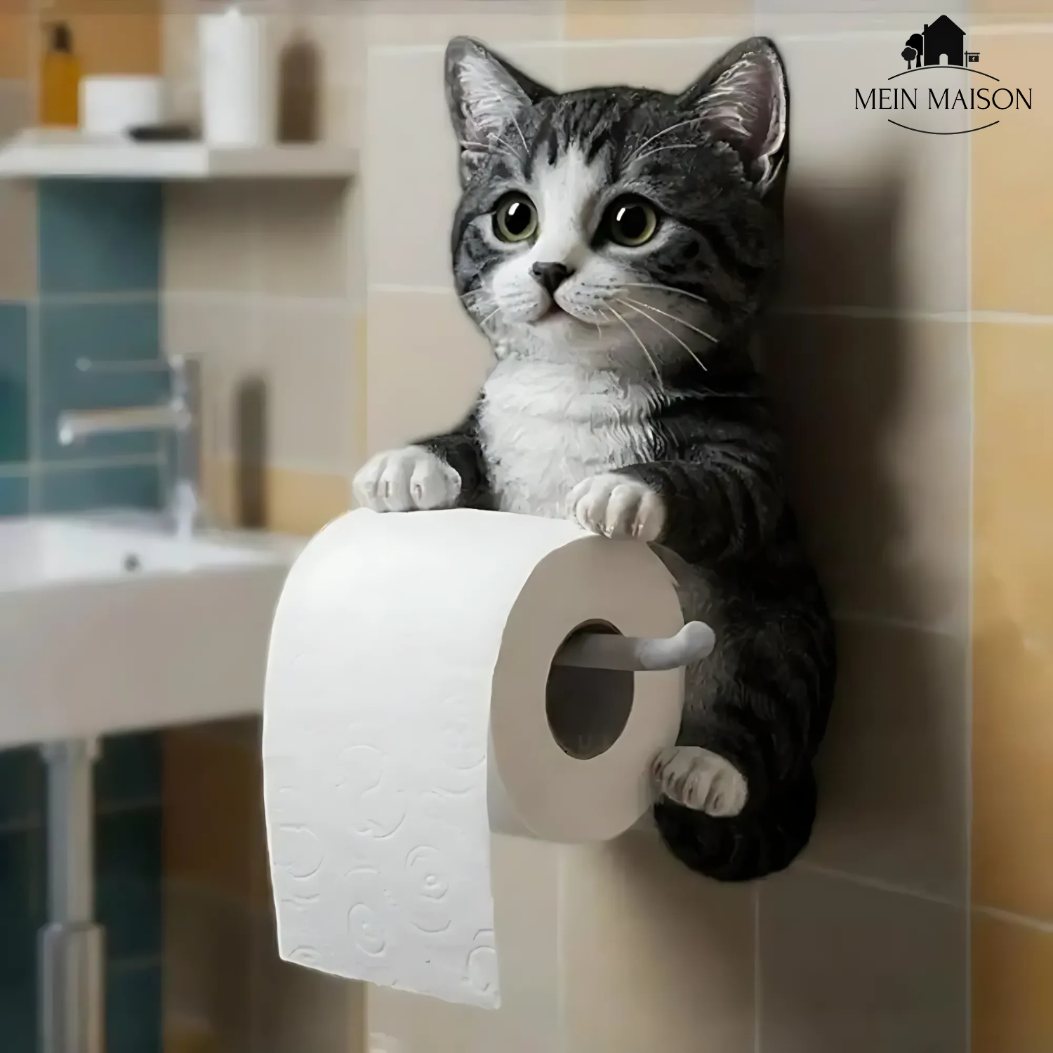 PurrRoll – De charmante katten-toiletrolhouder!