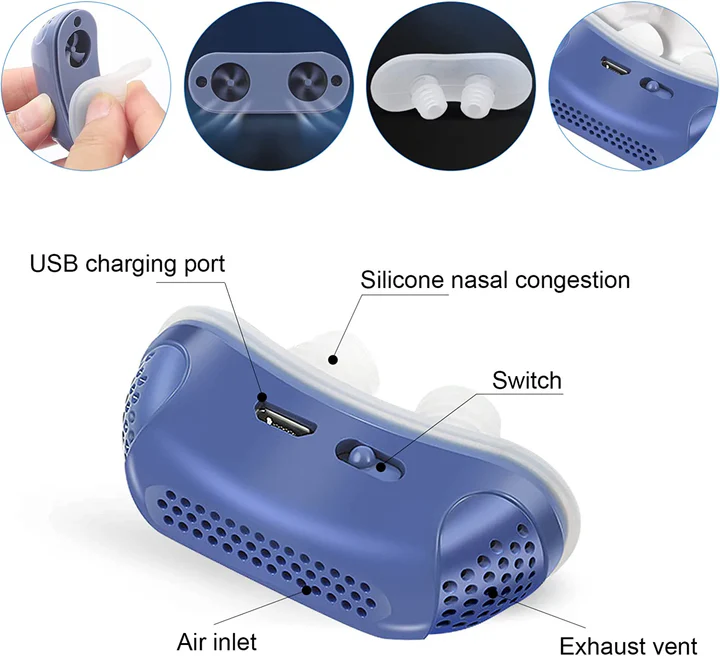 Micro CPAP Slaapapneu-apparaat voor Reizen & Anti-Snurken - CPAP-Alternatief