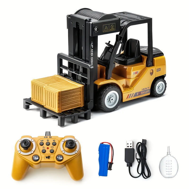 Zware Remote Control Heftruck – 1:24 Schaal met Lichten & Trailer