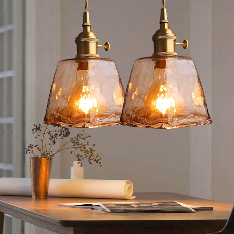 Zina Hanglamp Glas&Messing