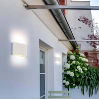 Bastro Moderne Rechthoekige Waterdichte Buitenwandlamp, Zwart/Wit
