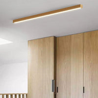 Arisha Linear Slim Plafondlamp, Hout
