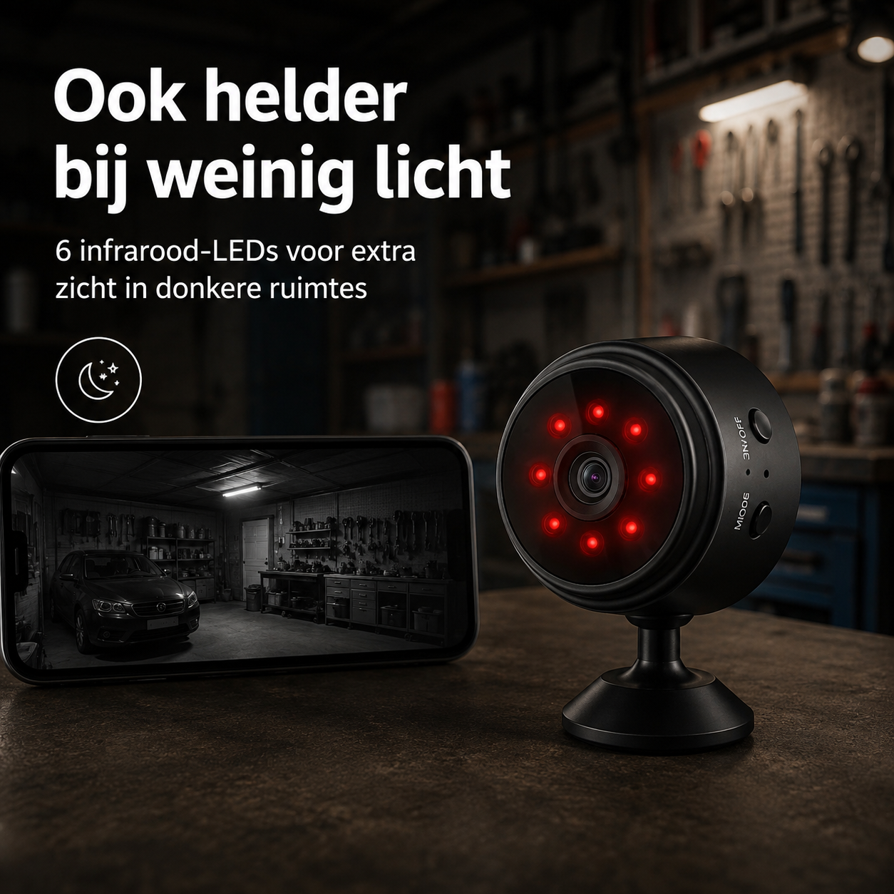 AutoVision | Draadloze 720P Camera – Origineel Gadgetcadeau voor Vader