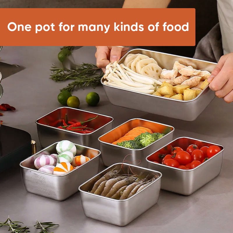 Skanto | RVS Maaltijdopslagbox met Deksel, Lunch, Snack Bewaarbox
