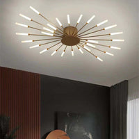 Arisha Industriële LED Plafondlamp Zwart/Goud Woonkamer Metaal