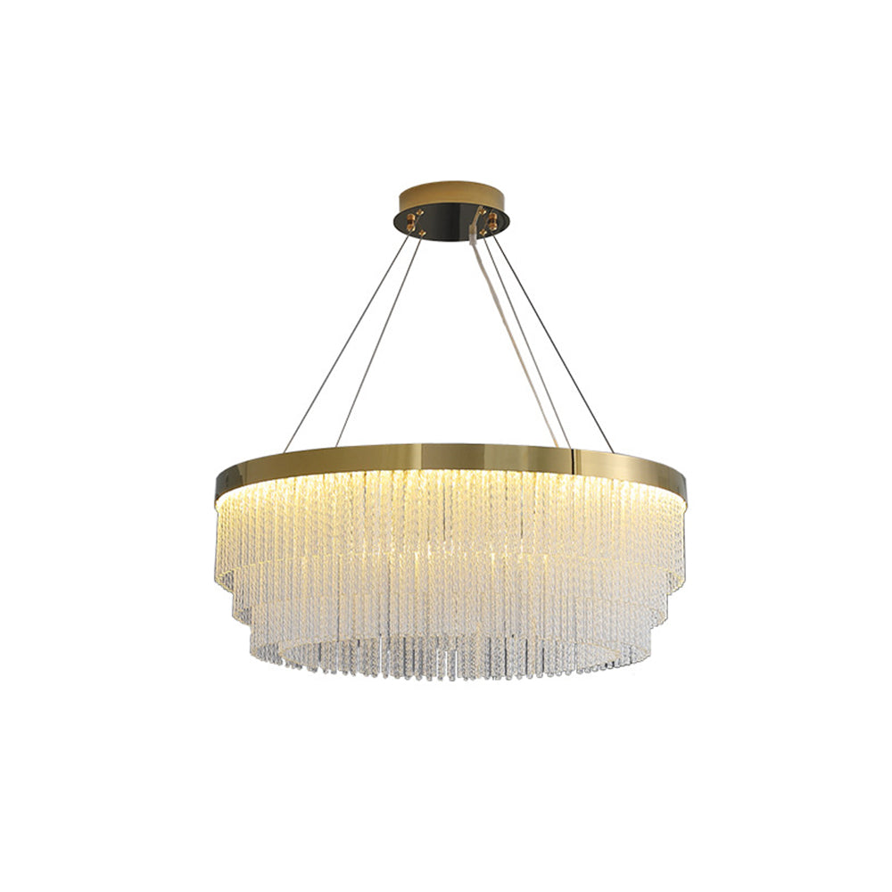 Arisha Hanglamp Ronde Modern, Metaal, Goud, Woonkamer/Horeca
