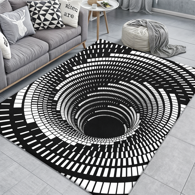 3D Optische Illusie Deurmat met Geometrisch Dambordontwerp voor de Hal