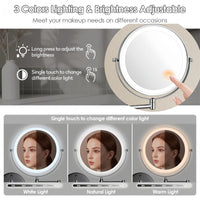 Luxa Wandgemonteerde Scheerspiegel Oplaadbaar Met LED Verlichting 1X 10X