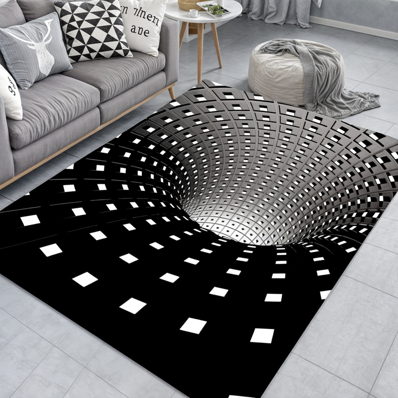 3D Optische Illusie Deurmat met Geometrisch Dambordontwerp voor de Hal