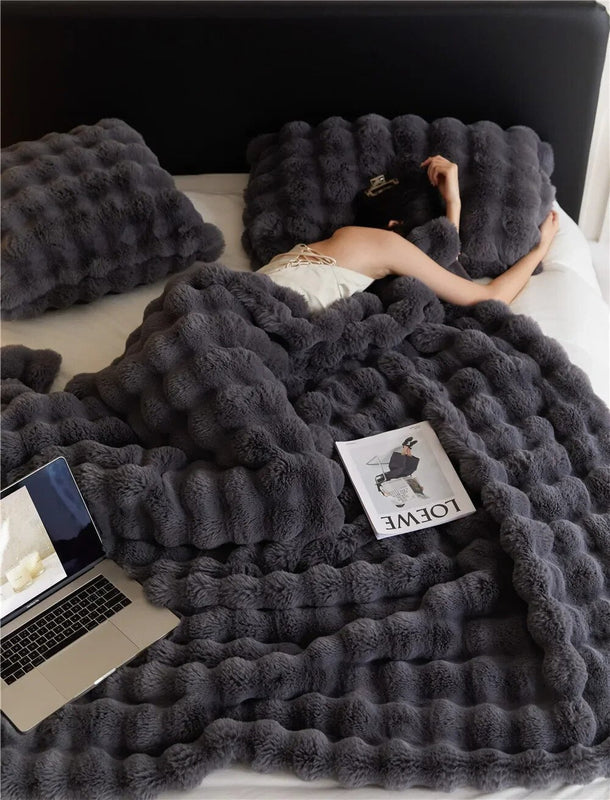 Omkeerbare SnuggleSoft fleece deken Jaarlijkse warmte