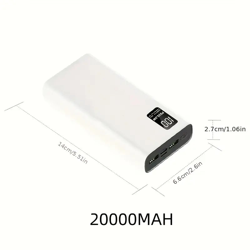 Krachtige powerbank met Snelladen en Digitaal Batterijniveau