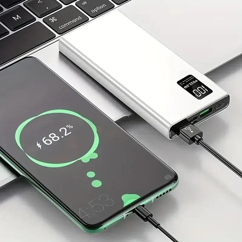 Krachtige powerbank met Snelladen en Digitaal Batterijniveau