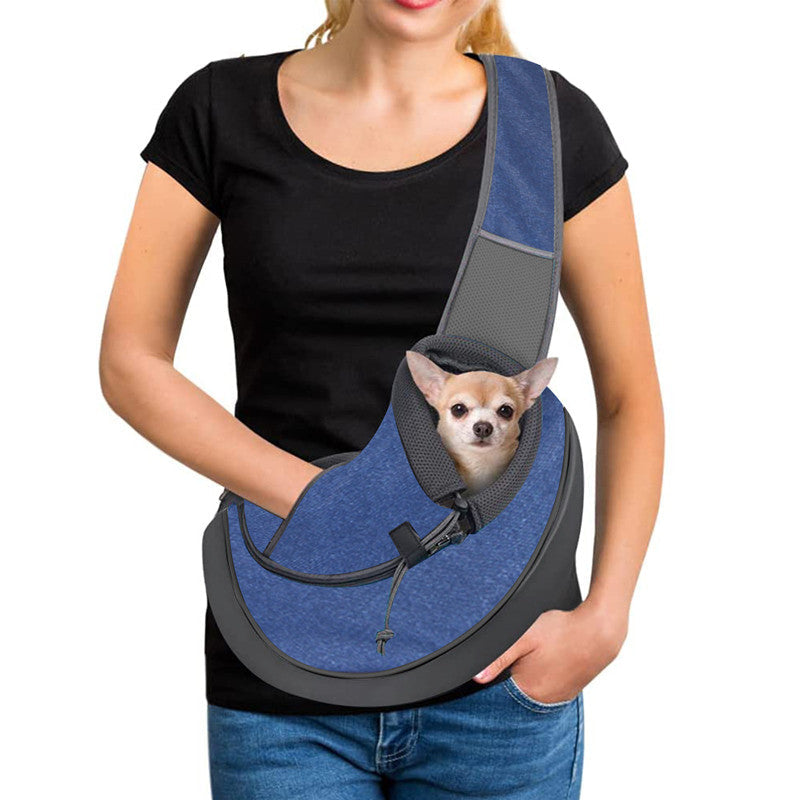 Hond Draag Sling Tas met Verstelbare Band & Telefoonvak, voor Honden & Katten