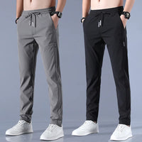 SilkTrend Luxe Sportbroek | Veelzijdige slim-fit zomerbroek gemaakt van ademend ijszijde voor ultiem comfort en stijl