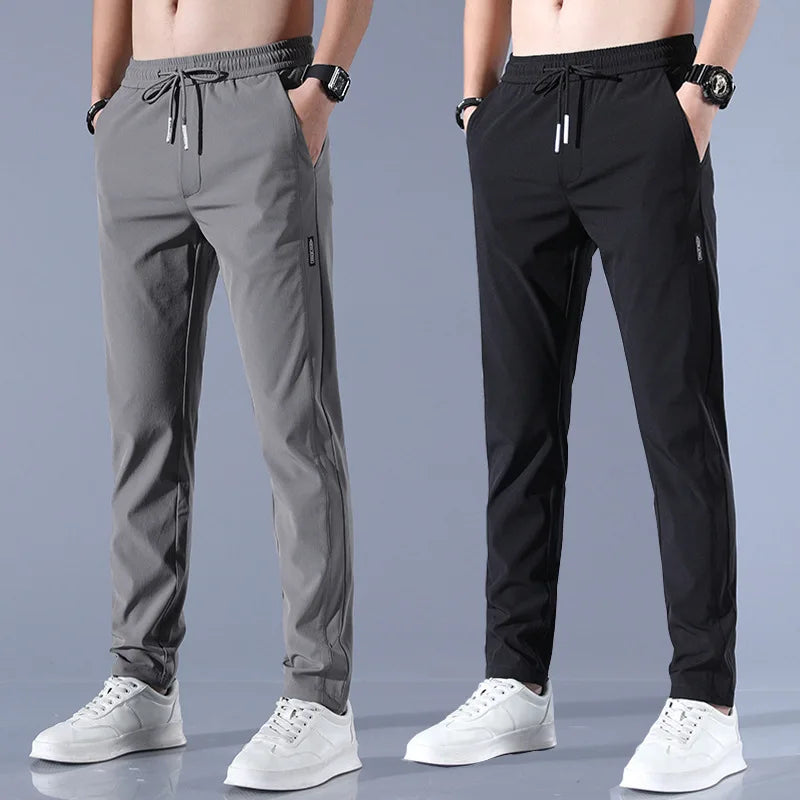 SilkTrend Luxe Sportbroek | Veelzijdige slim-fit zomerbroek gemaakt van ademend ijszijde voor ultiem comfort en stijl