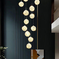 AstraLumen Glazen Bol Trap Chandelier Verhoogt Trapverlichting