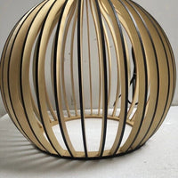 FjordLoom Rustieke Houten Kooi Hanglamp Verstelbare Kabel