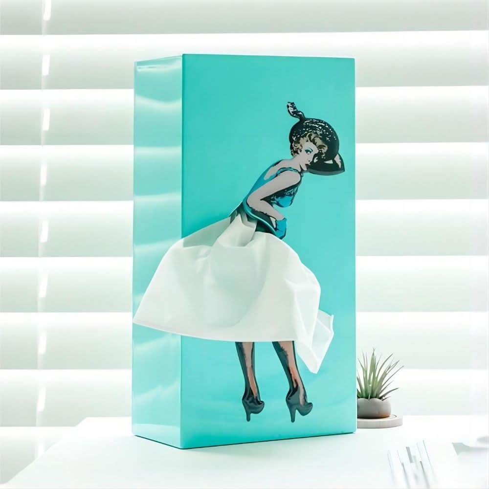 TISSUDANCE – Speelse Rock Tissuebox voor Creatieve Woondecoratie
