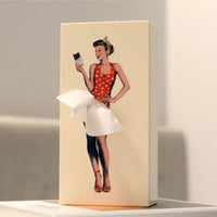 TISSUDANCE – Speelse Rock Tissuebox voor Creatieve Woondecoratie