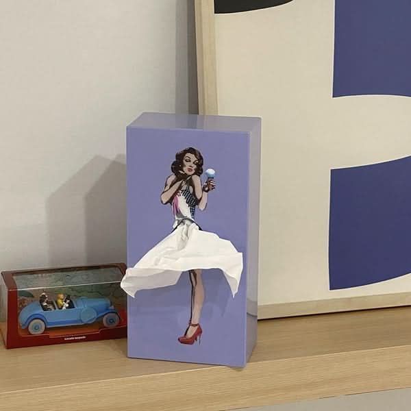 TISSUDANCE – Speelse Rock Tissuebox voor Creatieve Woondecoratie