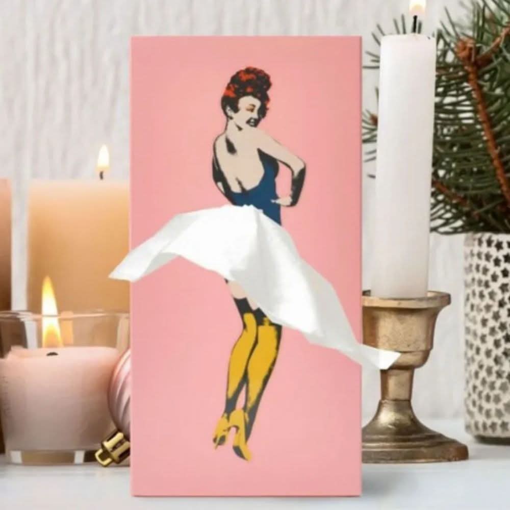 TISSUDANCE – Speelse Rock Tissuebox voor Creatieve Woondecoratie