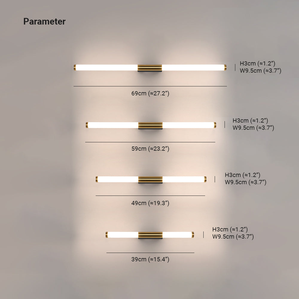 Dazil Wandlamp. Koper. Goud/Wit. Badkamer