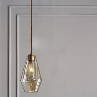 Juni Hanglamp Glas, Helder/Amber Diamantvorm