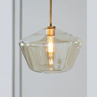 Juni Hanglamp Glas, Helder/Amber Diamantvorm