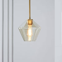 Juni Hanglamp Glas, Helder/Amber Diamantvorm