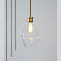 Juni Hanglamp Glas, Helder/Amber Diamantvorm