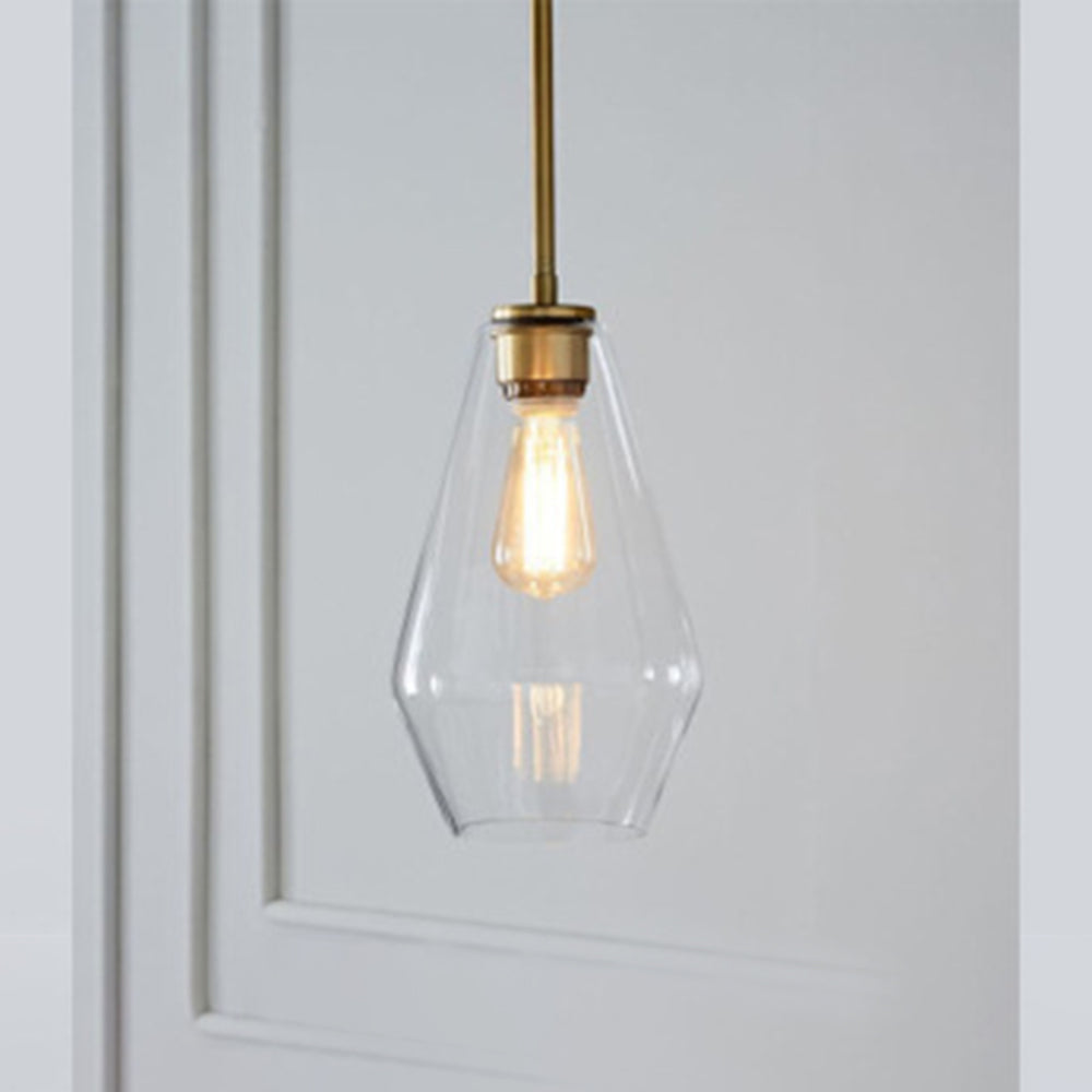 Juni Hanglamp Glas, Helder/Amber Diamantvorm