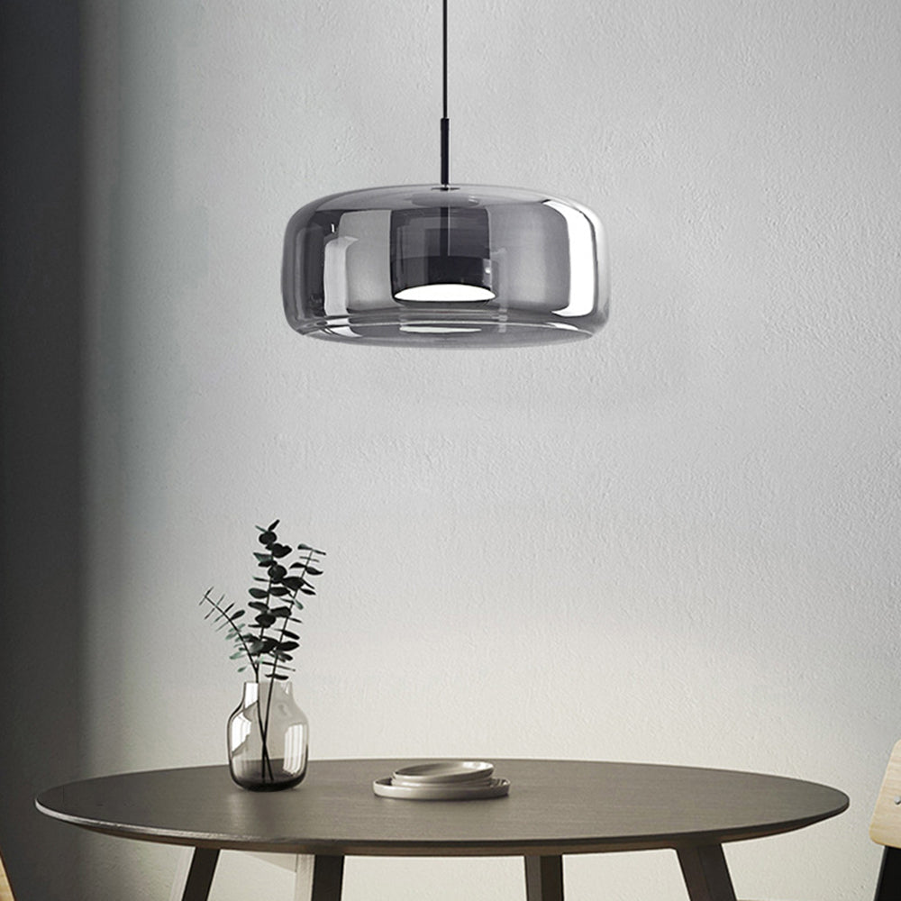 Juni Morden Glazen Hanglamp Helder/ Rookgrijs/ Amber