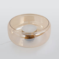 June Hanglamp Cilinder Modern Glas. Helder/Grijs Rook/Amber