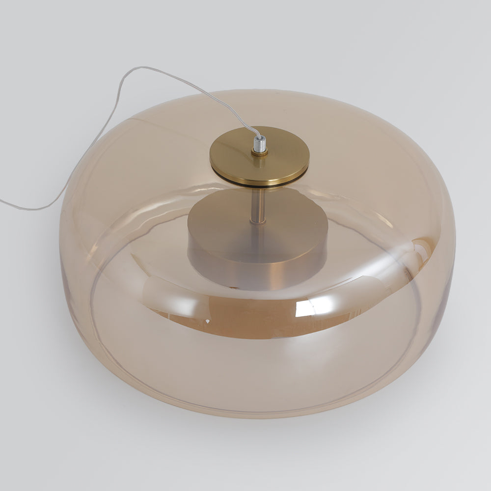 Juni Morden Glazen Hanglamp Helder/ Rookgrijs/ Amber