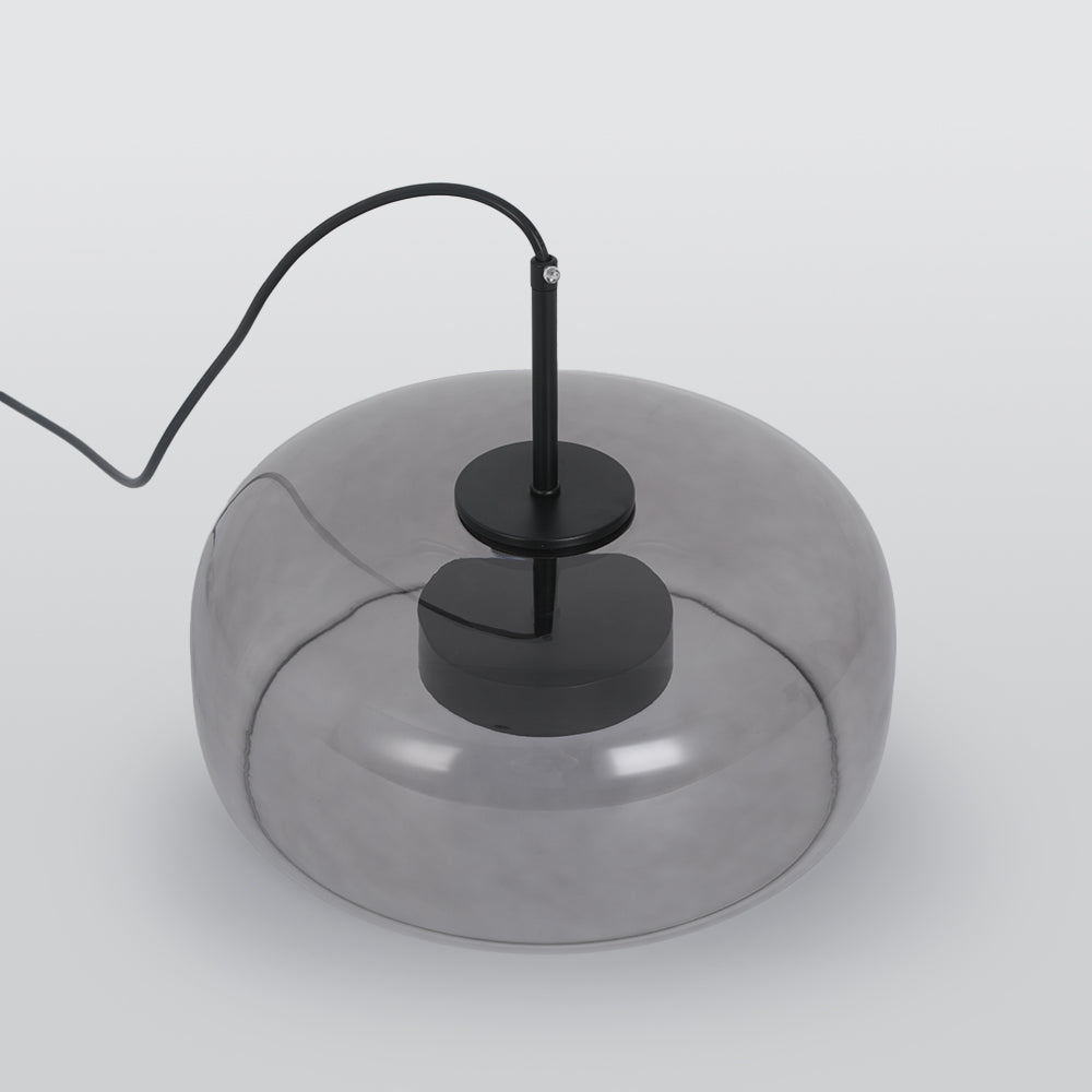 Juni Morden Glazen Hanglamp Helder/ Rookgrijs/ Amber