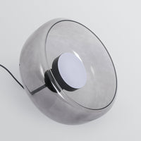 June Hanglamp Cilinder Modern Glas. Helder/Grijs Rook/Amber