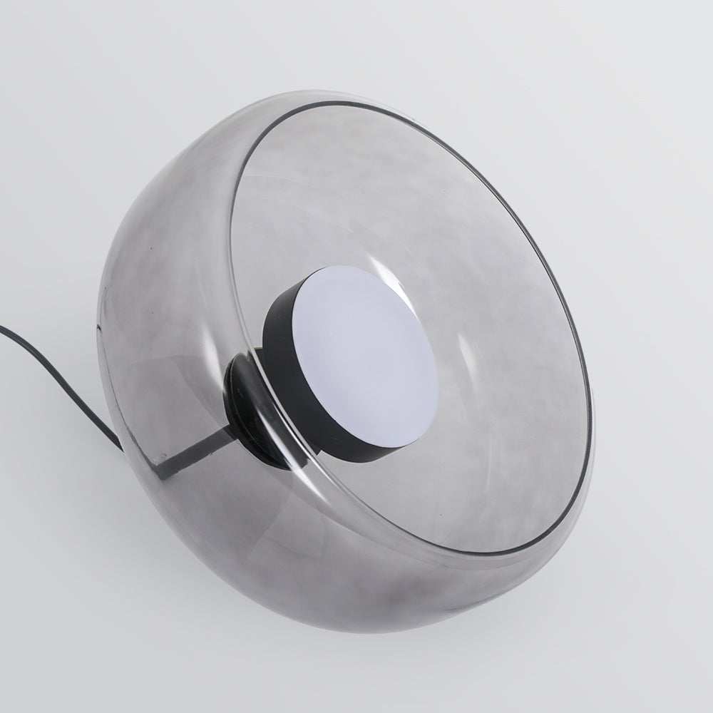 June Hanglamp Cilinder Modern Glas. Helder/Grijs Rook/Amber