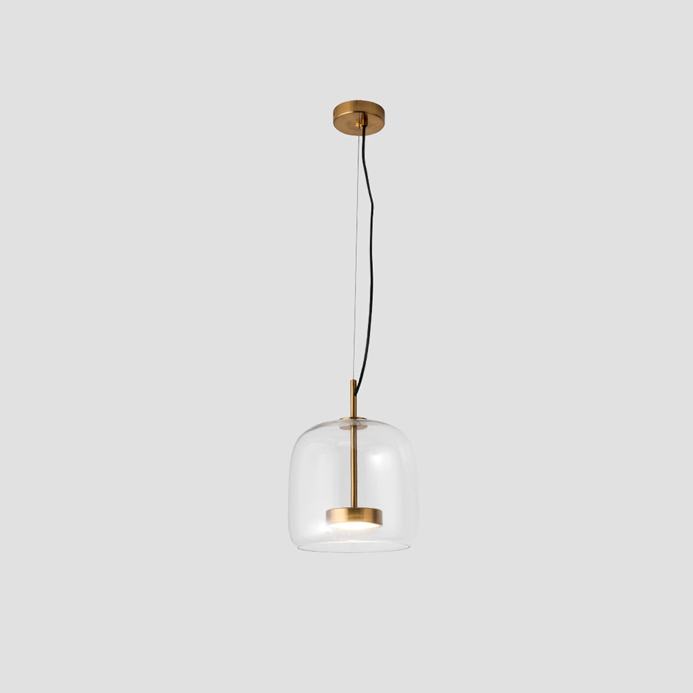 Juni Morden Glazen Hanglamp Helder/ Rookgrijs/ Amber
