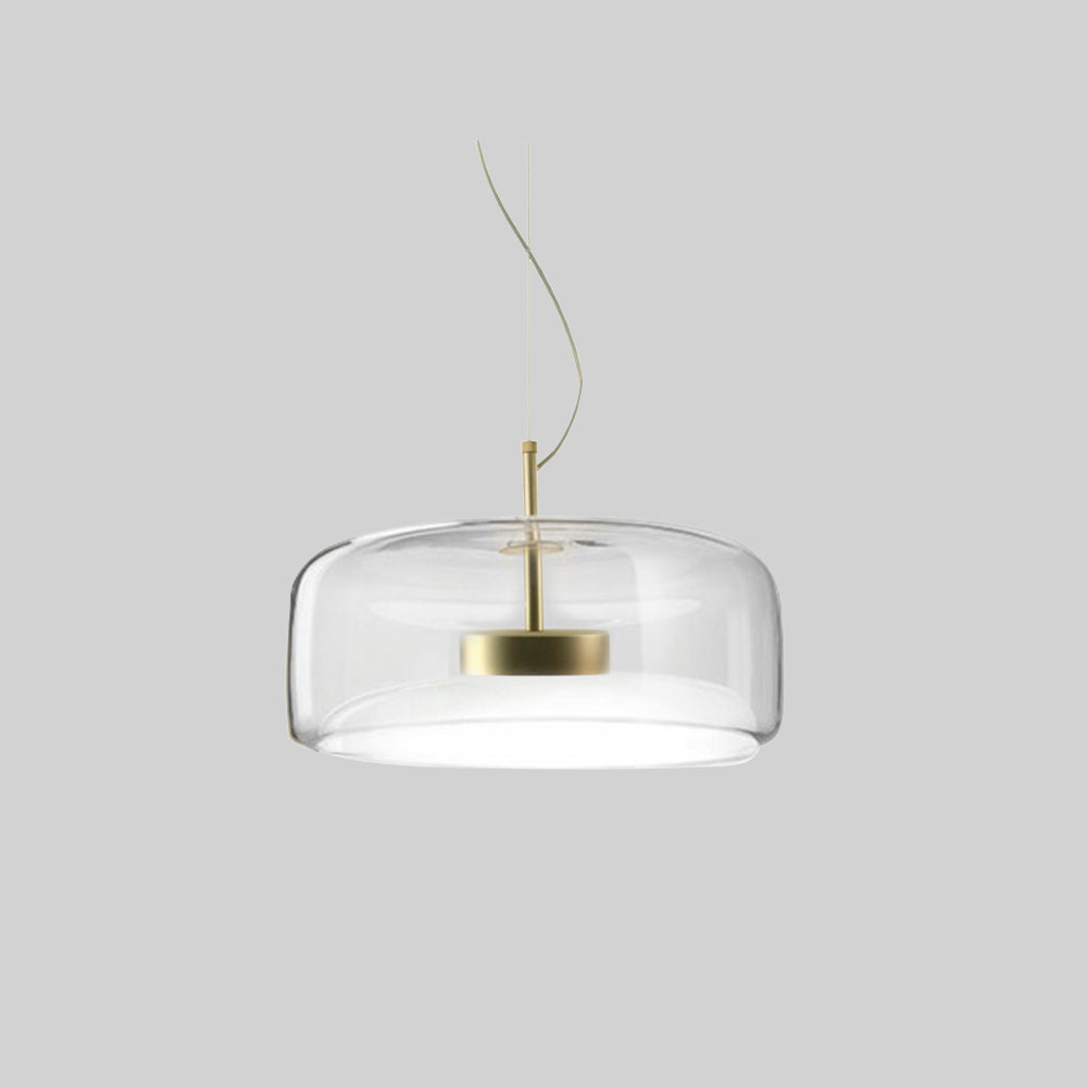 Juni Morden Glazen Hanglamp Helder/ Rookgrijs/ Amber