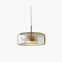Juni Morden Glazen Hanglamp Helder/ Rookgrijs/ Amber