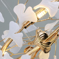 Olivia Moderne Art Deco Metaal & Keramiek Kroonluchter, Goud